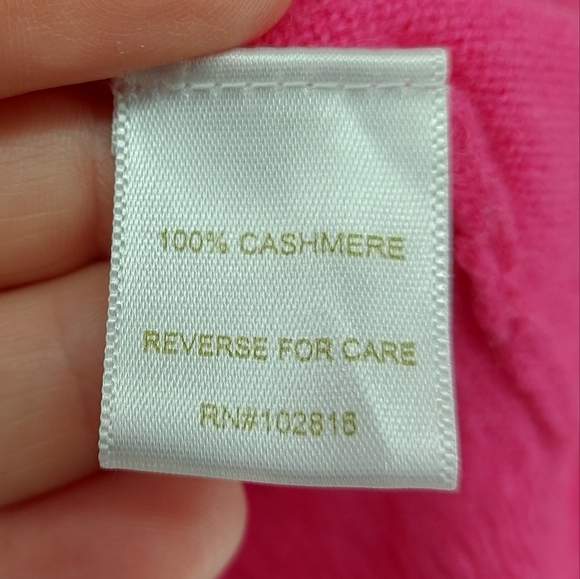 Garnet Hill Cashmere Pink V Neck Sweater Size XS - Picture 5 of 5